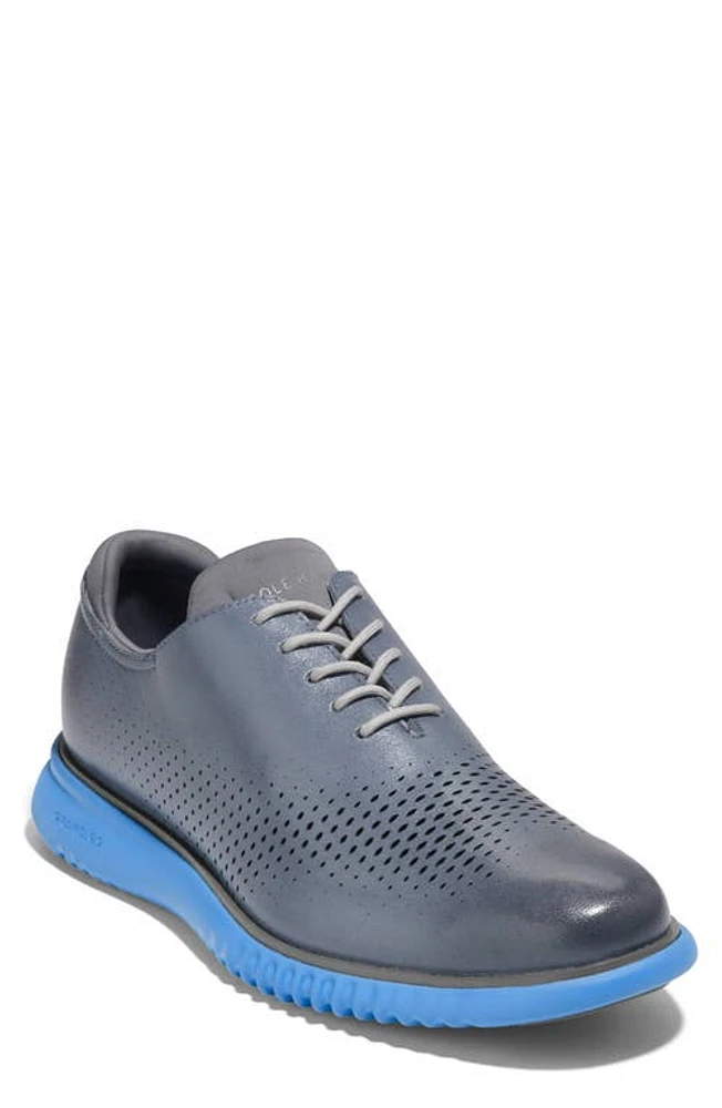 Cole Haan 2.ZeroGrand Laser Wing Derby Folkstone Gray /Marina at Nordstrom,