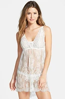 Hanky Panky 'Victoria' Lace Chemise & G-String Light Ivory at Nordstrom,