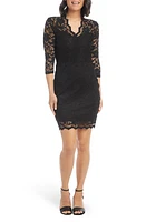 Karen Kane Scalloped Lace Cocktail Dress Black at Nordstrom,