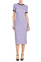 English Factory Rainbow Knit Midi Dress Blue Multi at Nordstrom,