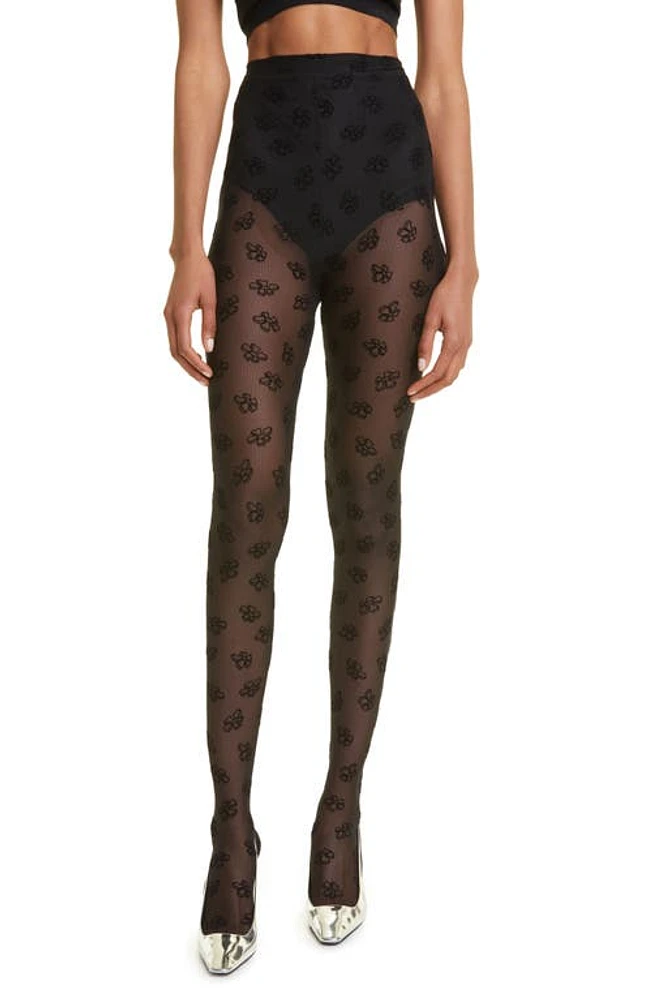 MACCAPANI Footed Leggings Black /Grey at Nordstrom,