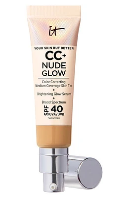 IT Cosmetics CC+ Nude Glow Lightweight Foundation + Glow Serum SPF 40 in Tan Warm at Nordstrom