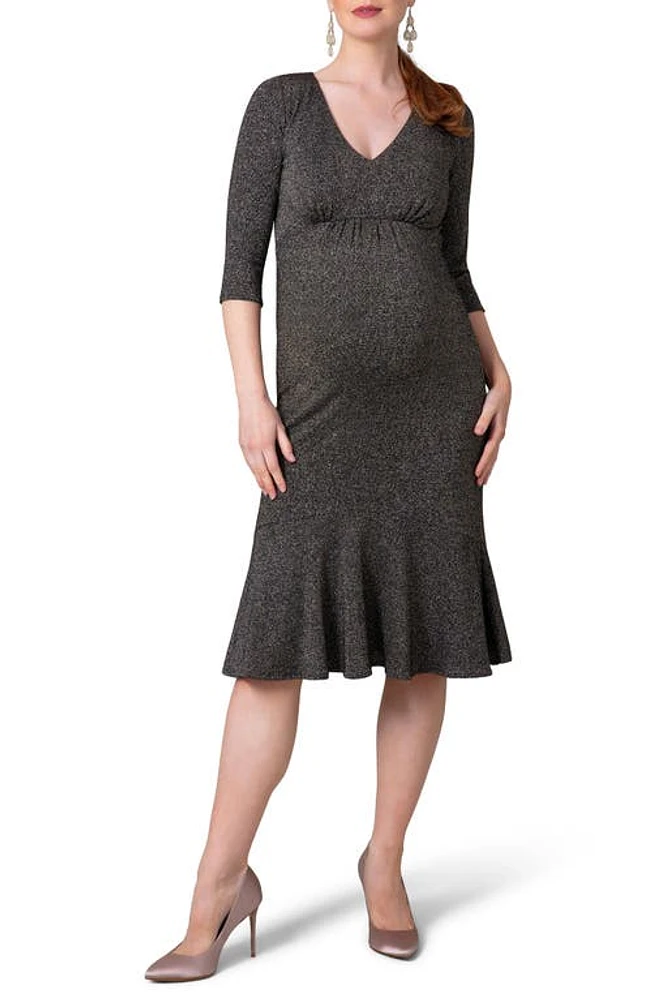 Tiffany Rose Stella Sparkle Knit Maternity Dress in Sparkle Black at Nordstrom