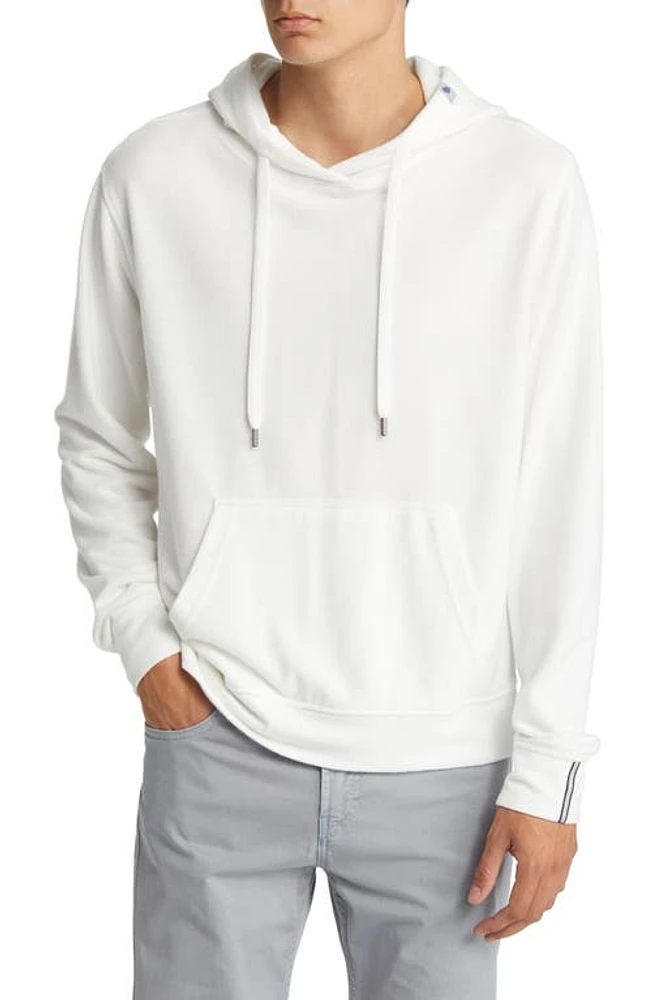 Stone Rose Performance Flannel Pullover Hoodie White at Nordstrom,