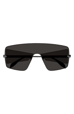 Alexander McQueen 99mm Oversize Mask Sunglasses in Ruthenium at Nordstrom