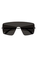 Alexander McQueen 99mm Oversize Mask Sunglasses in Ruthenium at Nordstrom