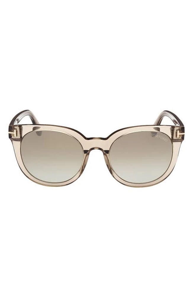 TOM FORD Moira 53mm Gradient Butterfly Sunglasses in Transparent Oyster/Brown Blue at Nordstrom