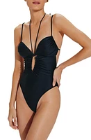 ViX Swimwear Mag Solid One-Piece Swimsuit Black at Nordstrom,