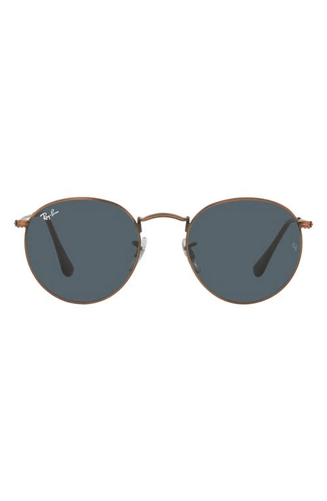 Ray-Ban Icons 50mm Round Metal Sunglasses in Antique Copper at Nordstrom