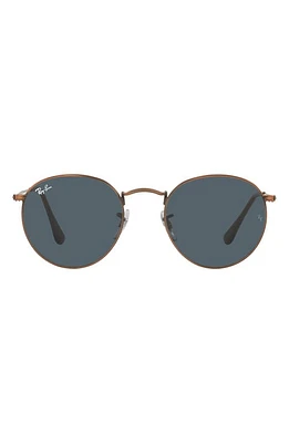 Ray-Ban Icons 50mm Round Metal Sunglasses in Antique Copper at Nordstrom