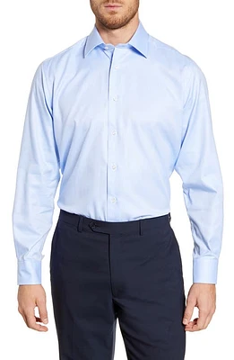 David Donahue Regular Fit Cotton Oxford Dress Shirt Sky at Nordstrom,