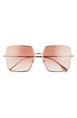 burberry 58mm Square Sunglasses in Rose Gold/Gradient Pink at Nordstrom