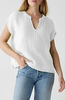 Michael Stars Naomi Split Neck Gauze Top at Nordstrom,