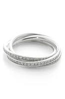 Monica Vinader Triple Rolling Diamond Ring Silver at Nordstrom,