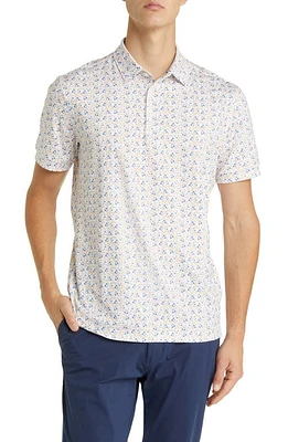 Mizzen+Main Versa Coastal Fjord Two Putt Performance Golf Polo White at Nordstrom,