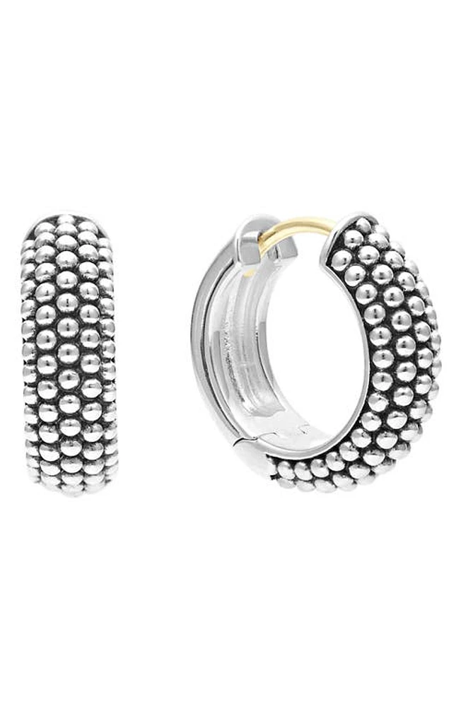 LAGOS Signature Caviar Sterling Silver Huggie Hoop Earrings at Nordstrom