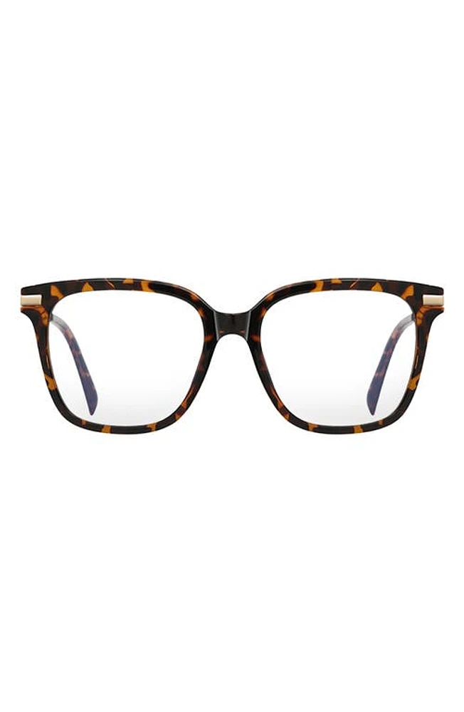 Fifth & Ninth Yara 52mm Square Blue Light Blocking Glasses in Torte at Nordstrom