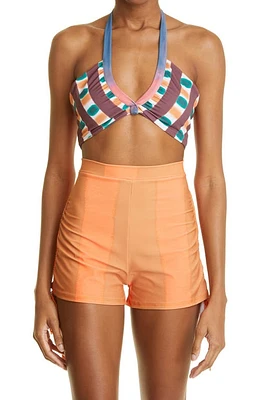 HOUSE OF AAMA Sundown High Waist Two-Piece Swimsuit Multi at Nordstrom,