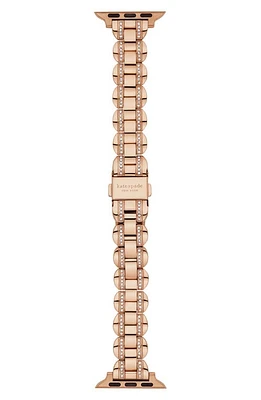 Kate Spade New York scallop 16mm Apple Watch pavé bracelet watchband in Rose Gold at Nordstrom