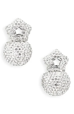 Lele Sadoughi Pavé Star Flower Hinge Stud Earrings in Crystal at Nordstrom