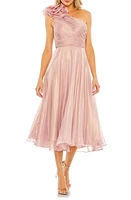 Ieena for Mac Duggal Rosette One-Shoulder Iridescent A-Line Dress at Nordstrom,