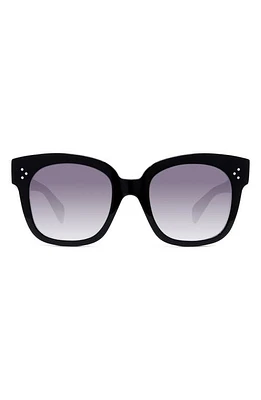 CELINE 54mm Square Sunglasses in Black/Smoke at Nordstrom