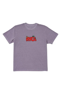 RVCA Apple a Day Logo Graphic T-Shirt in Purple Sage at Nordstrom, Size Large