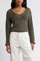 BP. Boxy Mesh Stitch Sweater at Nordstrom,