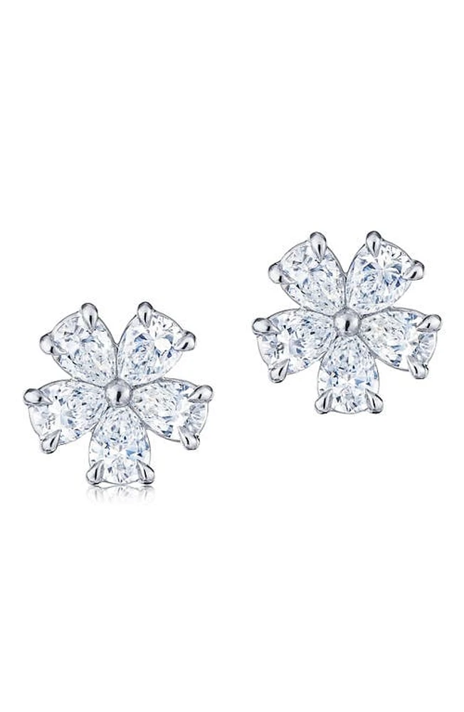 Kwiat Floral Cluster Diamond Stud Earrings in White Gold at Nordstrom