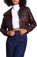 Avec Les Filles Faux-Ever Leather Crop Bomber Jacket at Nordstrom,