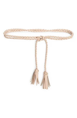 Ada Fringe Soga Leather Belt in Meringue at Nordstrom