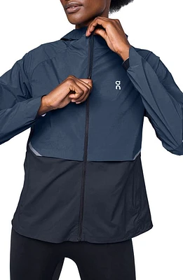 On Core Hooded Packable Running Jacket Denim/Navy at Nordstrom,