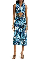 Rebecca Vallance Mira Cutout Jersey Sheath Dress in Print at Nordstrom, Size 8 Us