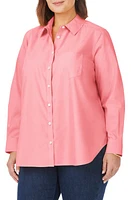 Foxcroft Boyfriend Cotton Blouse at Nordstrom,