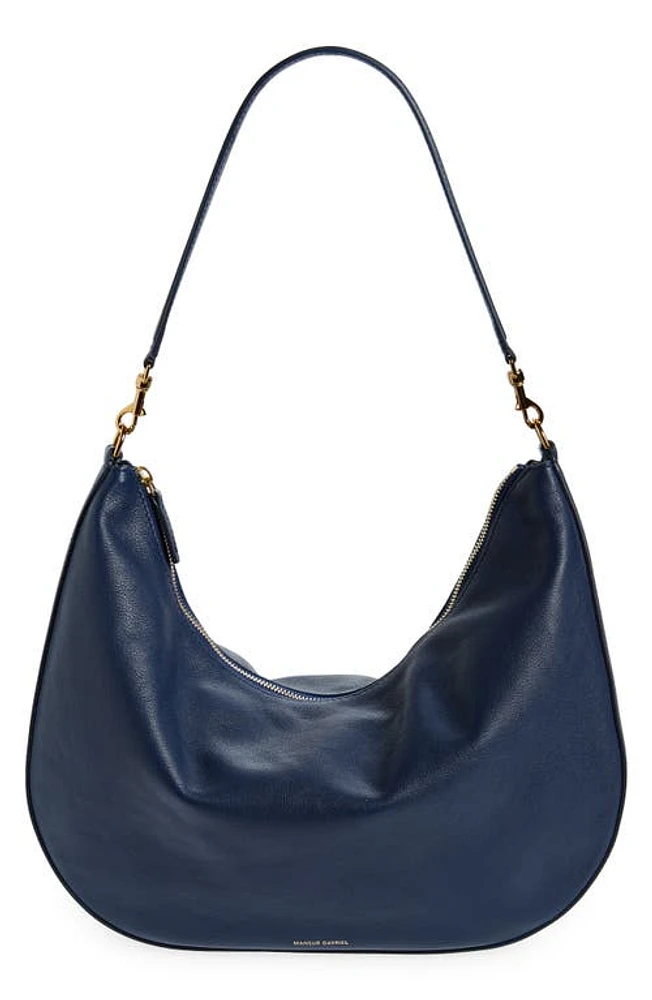 Mansur Gavriel Swing Leather Hobo Bag in Blue at Nordstrom