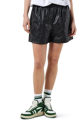 Noisy may Kirstine High Waist Faux Leather Shorts Black at Nordstrom,