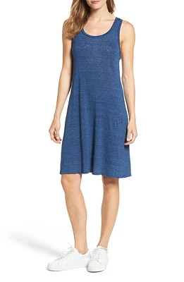 AG Avril Linen Tank Dress Heather Cobalt at Nordstrom,