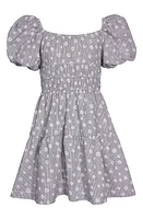 Iris & Ivy Kids' Tie Back Skater Dress Grey at Nordstrom,