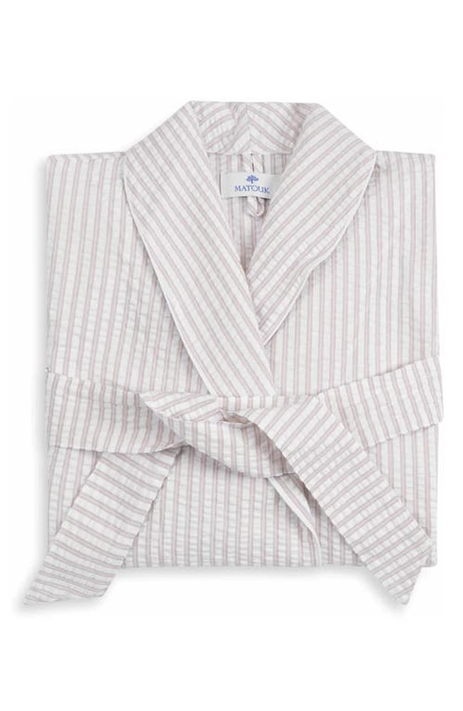 Matouk Matteo Stripe Robe in Natural at Nordstrom