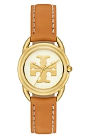 Tory Burch The Miller Leather Strap Watch