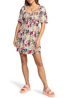 Roxy Golden Dawn Floral Minidress Ash Rose Wallflower at Nordstrom,