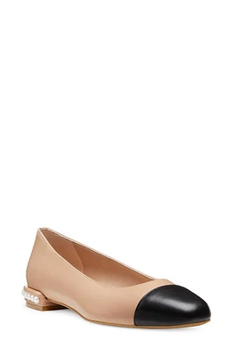 Stuart Weitzman Imitation Pearl Embellished Flat at Nordstrom,