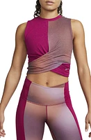 Nike Dri-FIT Twist Front Tank in Dark Beetroot/Dynamic Berry at Nordstrom, Size Small