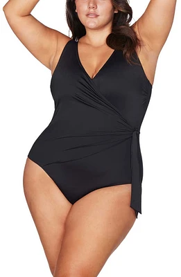 Artesands Hues Hayes D- & DD-Cup Underwire One-Piece Swimsuit Black at Nordstrom,