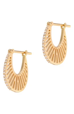 L'Atelier Nawbar Flat Ray Diamond Hoop Earrings in 18Ky Gold at Nordstrom