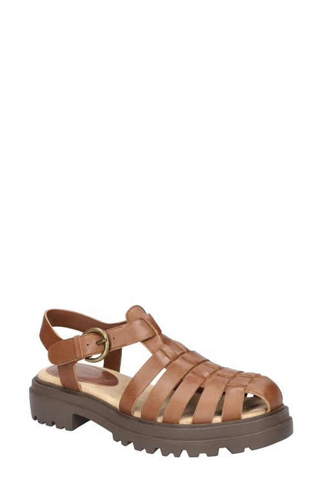 Bella Vita Sinclaire Fisherman Sandal Camel Burnished Leather at Nordstrom,