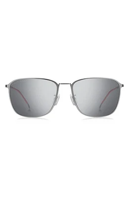 BOSS 59mm Polarized Aviator Sunglasses in Matte Ruthenium at Nordstrom