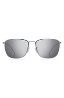 BOSS 59mm Polarized Aviator Sunglasses in Matte Ruthenium at Nordstrom