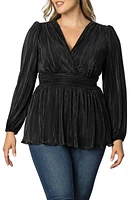 Kiyonna Plissé Puff Shoulder Top at Nordstrom,