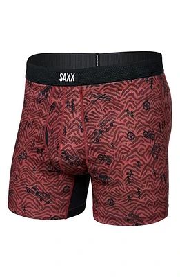 SAXX DropTemp Cooling Mesh Relaxed Fit Boxer Briefs Head For The Hills- Red at Nordstrom,